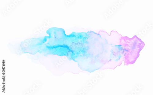 Abstract watercolor art hand paint on white background, watercolor background.