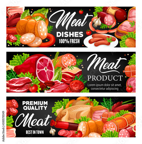 Meat products, sausages and vegetables