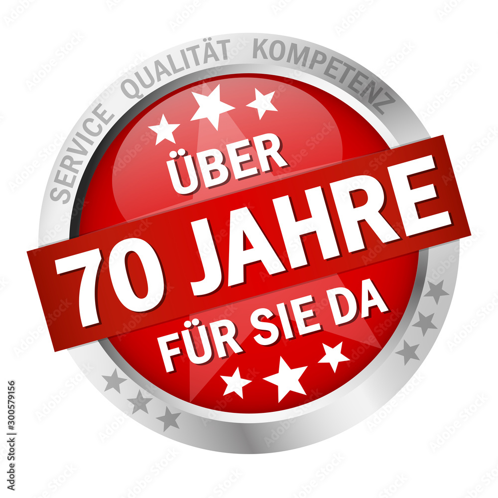 Button - Über 70 Jahre für sie da