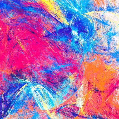 Bright artistic splashes. Abstract painting color texture. Modern futuristic ...