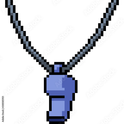 vector pixel art whistle