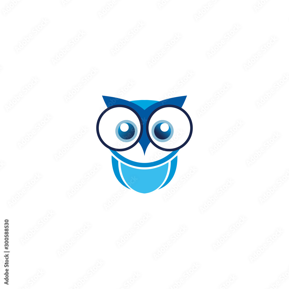 owl logo design vector template white background