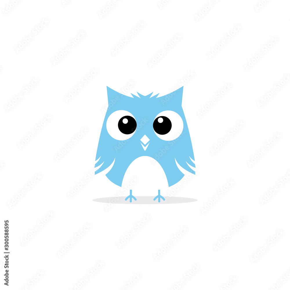 owl logo design vector template white background