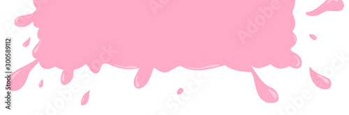 Splash bubble gum sticker for design. Cartoon template isolated on white background. Color tag / badge / icon / label . Vector sale illustration for store.
