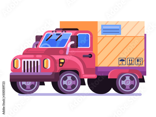 Flat Delivery Car with Gift Box Package