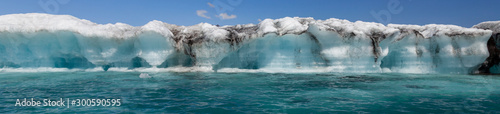 Melting Glacier in Iceland, Climate Change Concept Panorama Web Banner