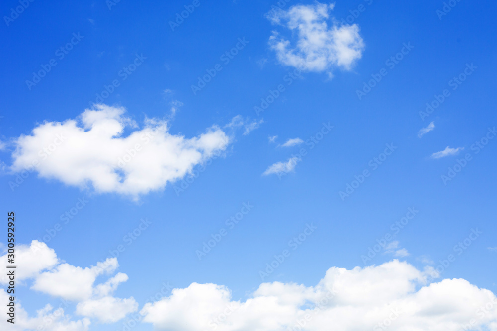 The blue sky is full of beautiful white clouds. The blue sky is full of beautiful white clouds.