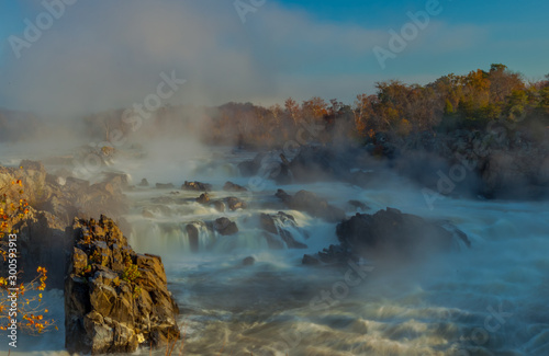 Great Falls lies on the right bank of the Potomac River, Virginia photo