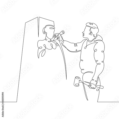  sculptor working carving stone