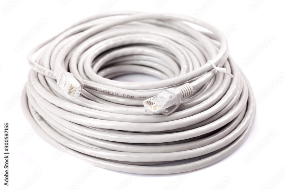 Network ethernet cable with RJ45 connectors Network ethernet cable with RJ45 connectors