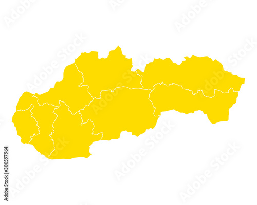 Karte der Slowakei