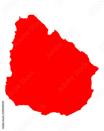Karte von Uruguay