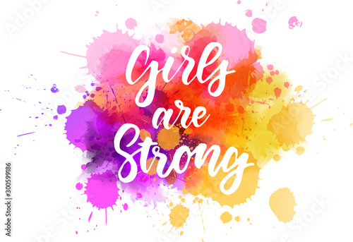 Girls are strong lettering