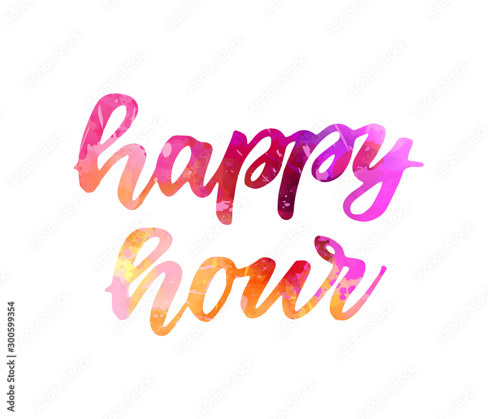 Happy hour lettering