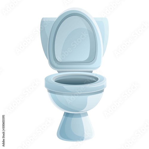 Washroom toilet icon. Cartoon of washroom toilet vector icon for web design isolated on white background