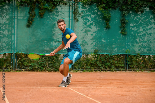 Tennis player enjoying the game at an outdoor court