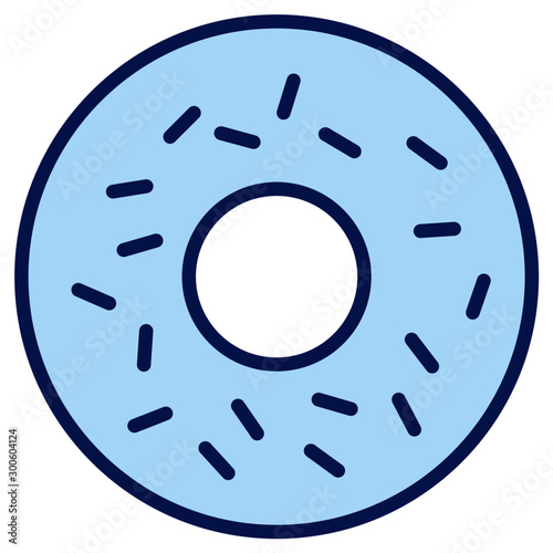 Donut Vector Icon Illustration