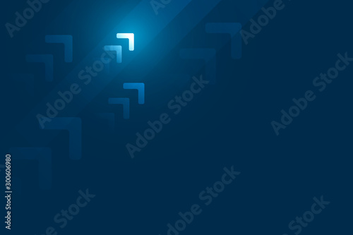 Up arrows on dark blue abstract background illustration vector for business and finance, copy space composition, growth concept.