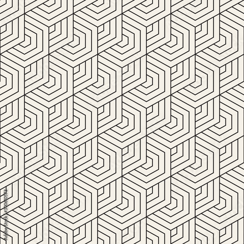 Vector seamless pattern. Modern stylish texture. Repeating geometric tiles from thin lines.