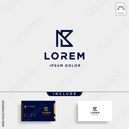 Letter AB AR AK Monogram Logo Design Minimal Icon