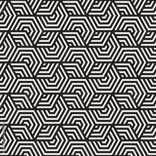 Vector seamless pattern. Modern stylish texture. Repeating geometric tiles from thin lines. Contemporary graphic design.