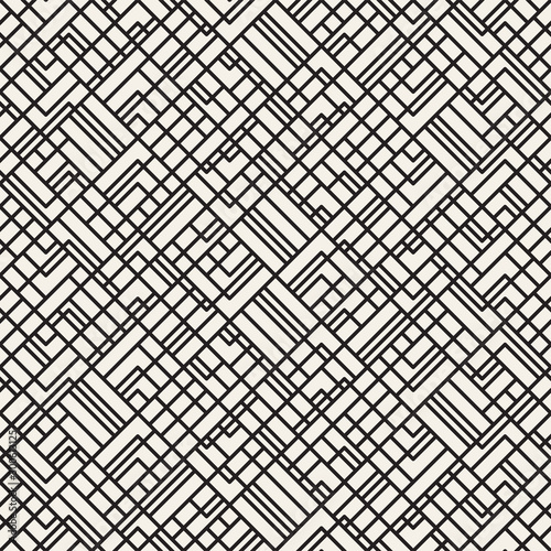 Vector seamless geometric pattern. Irregular tiles grid. Composition from randomly disposed rectangles.