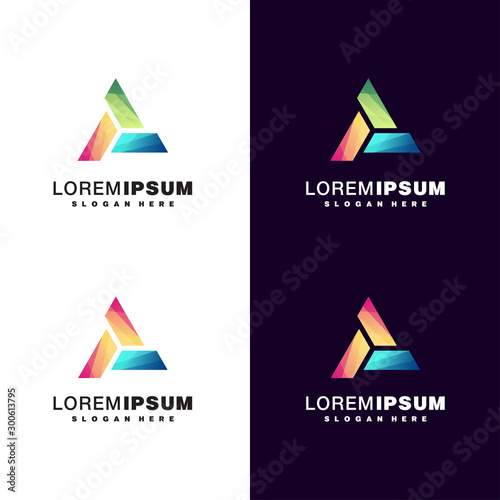Triangle colorful logo design