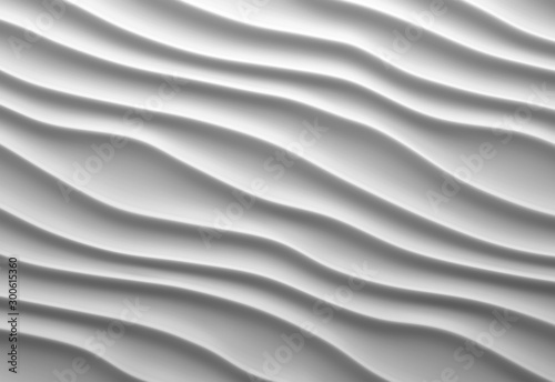 White wave pattern background. 3d render illustration. Illustration.