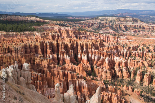 Bryce Canyon, Utah National Park. Incredible mountain landscape of American nature. Traveling in America, a tourist place trekking.