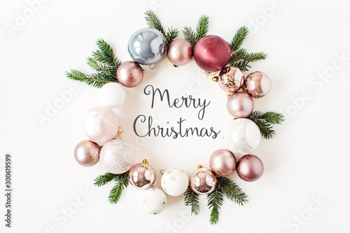 Christmas / New Year holiday composition. Quote 
