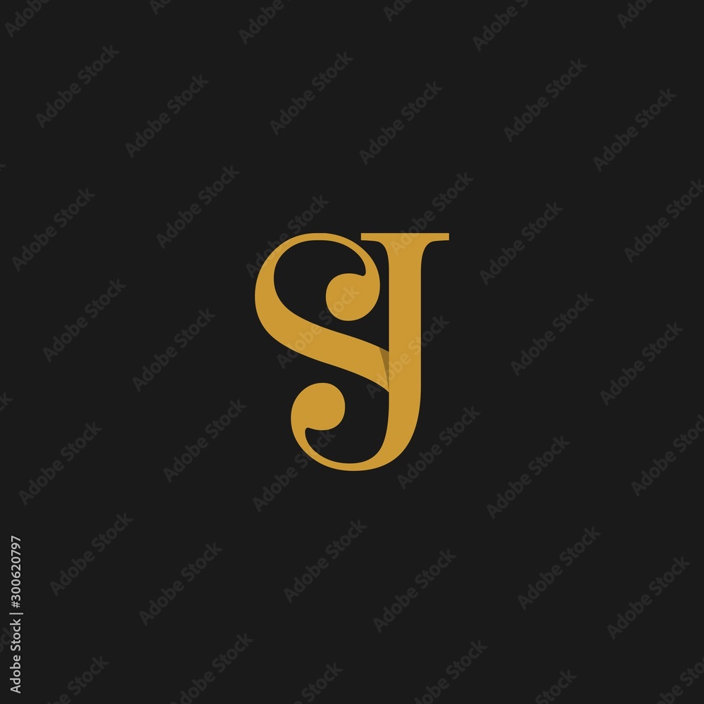 Fototapeta premium letter S&J luxury logo design