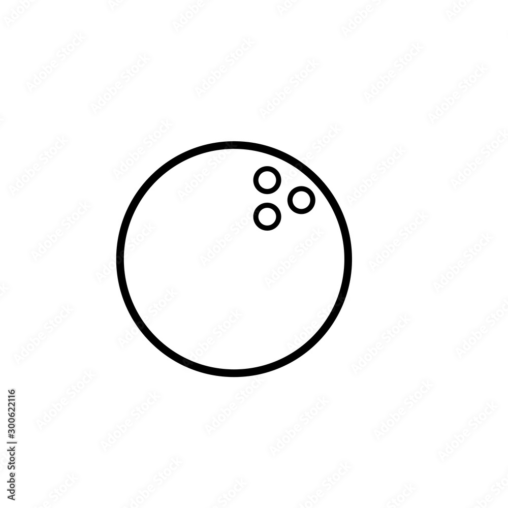Simple icon vector, bowling ball shape Simple icon vector, bowling ball shape