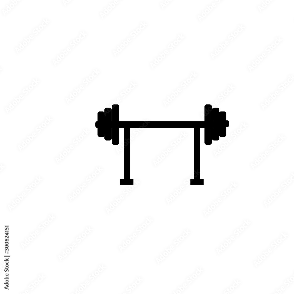 vector simple icon, gym weight bench vector simple icon, gym weight bench