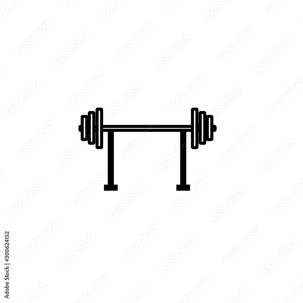 vector simple icon, gym weight bench vector simple icon, gym weight bench