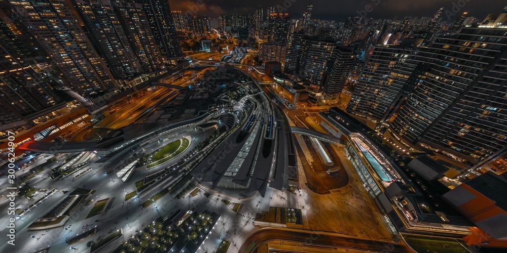 Panoramic aerial view of Hong Kong City Panoramic aerial view of Hong Kong City