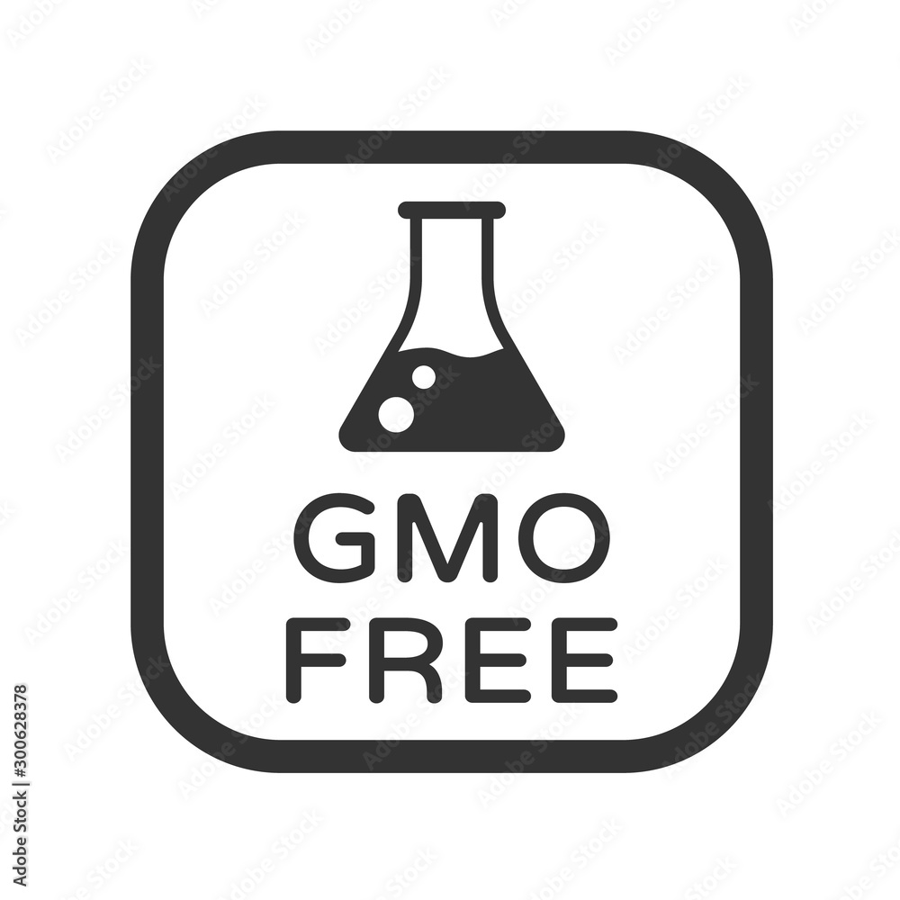 Gmo free vector icon. Product free allergen ingredient symbol. No gmo vector icon. Food intolerance stock vector illustration for printing on food packaging Gmo free vector icon. Product free allergen ingredient symbol. No gmo vector icon. Food intolerance stock vector illustration for printing on food packaging