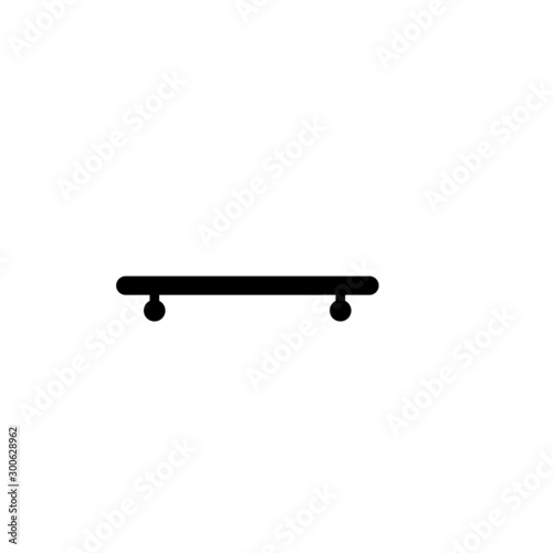 vector simple icon with skateboard shape