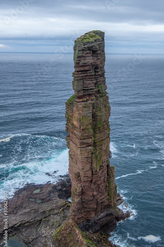 The Old Man of Hoy, a sea stack on Hoy, Orkney Islands, Scottish Highlands. photo