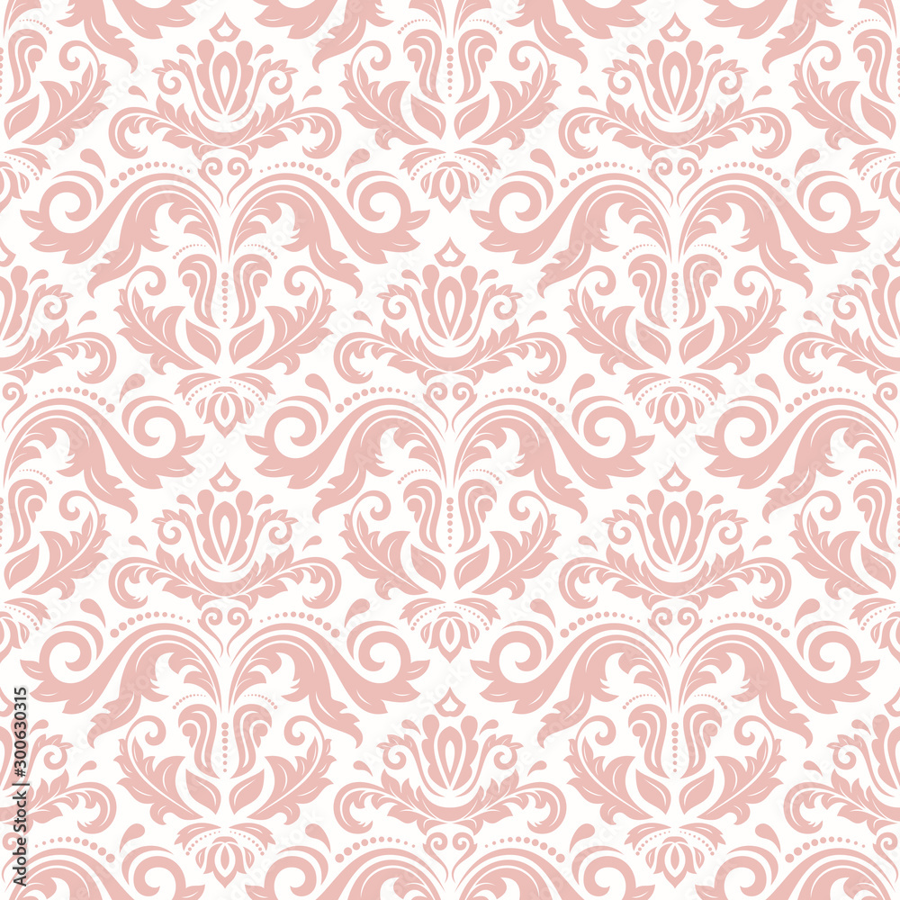 Orient classic pink pattern. Seamless abstract background with vintage elements. Orient background. Ornament for wallpaper and packaging Orient classic pink pattern. Seamless abstract background with vintage elements. Orient background. Ornament for wallpaper and packaging