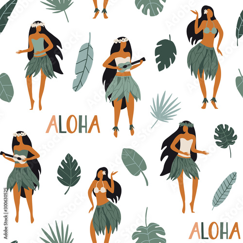 Aloha seamless pattern