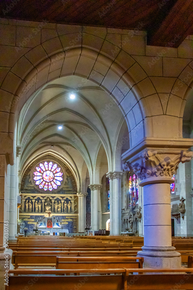Belle-Ile-en-Mer. Intérieur de l'église Saint-Géran. Le Palais. Morbihan. Bretagne	