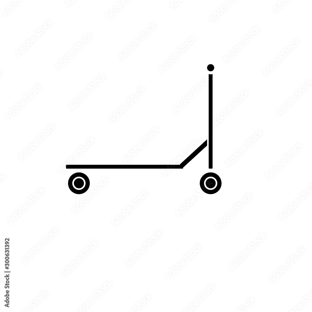 vector simple icon with electric scooter shape vector simple icon with electric scooter shape