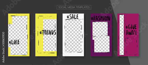 Modern Stories Vector Background.