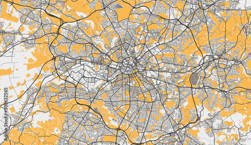 Detailed map of Manchester, UK photo