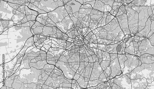Detailed map of Manchester, UK