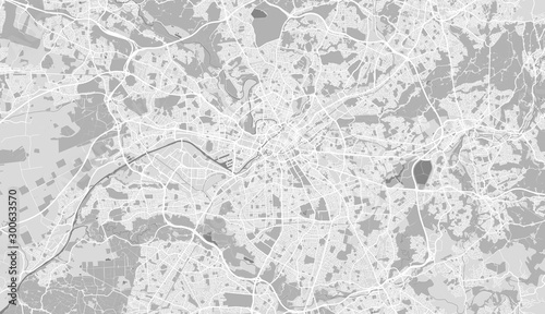 Detailed map of Manchester, UK photo