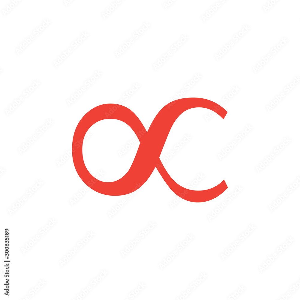 Infinity Red Icon On White Background. Red Flat Style Vector Illustration. Infinity Red Icon On White Background. Red Flat Style Vector Illustration.