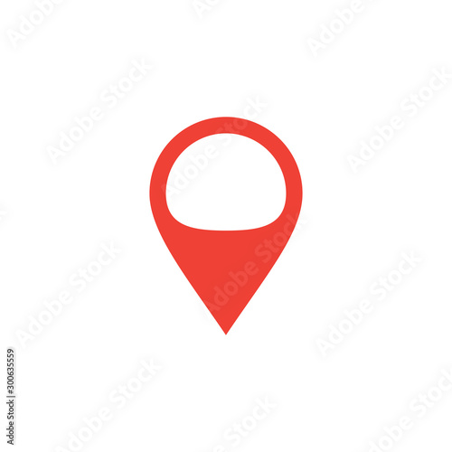 Free Download Locator Red Icon On White Background. Red Flat Style Vector Illustration. - GFXLoad