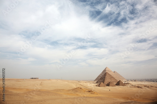 Great Egyptian pyramids in Giza  Cairo