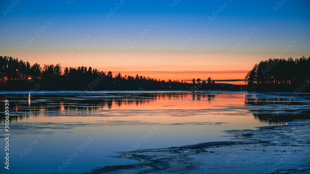 Red Sunset in Rovaniemi